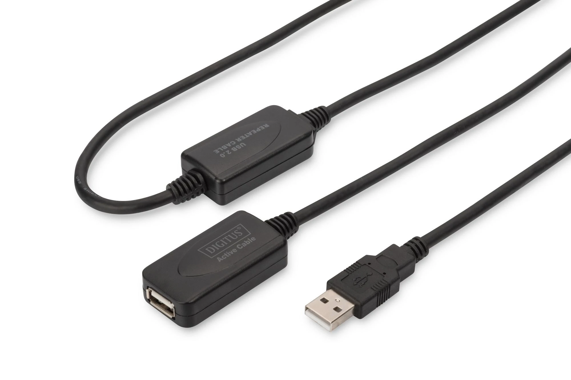 Assmann Electronic DIGITUS kartotuvo laidas USB2 ilgintuvas su stiprintuvu 20m