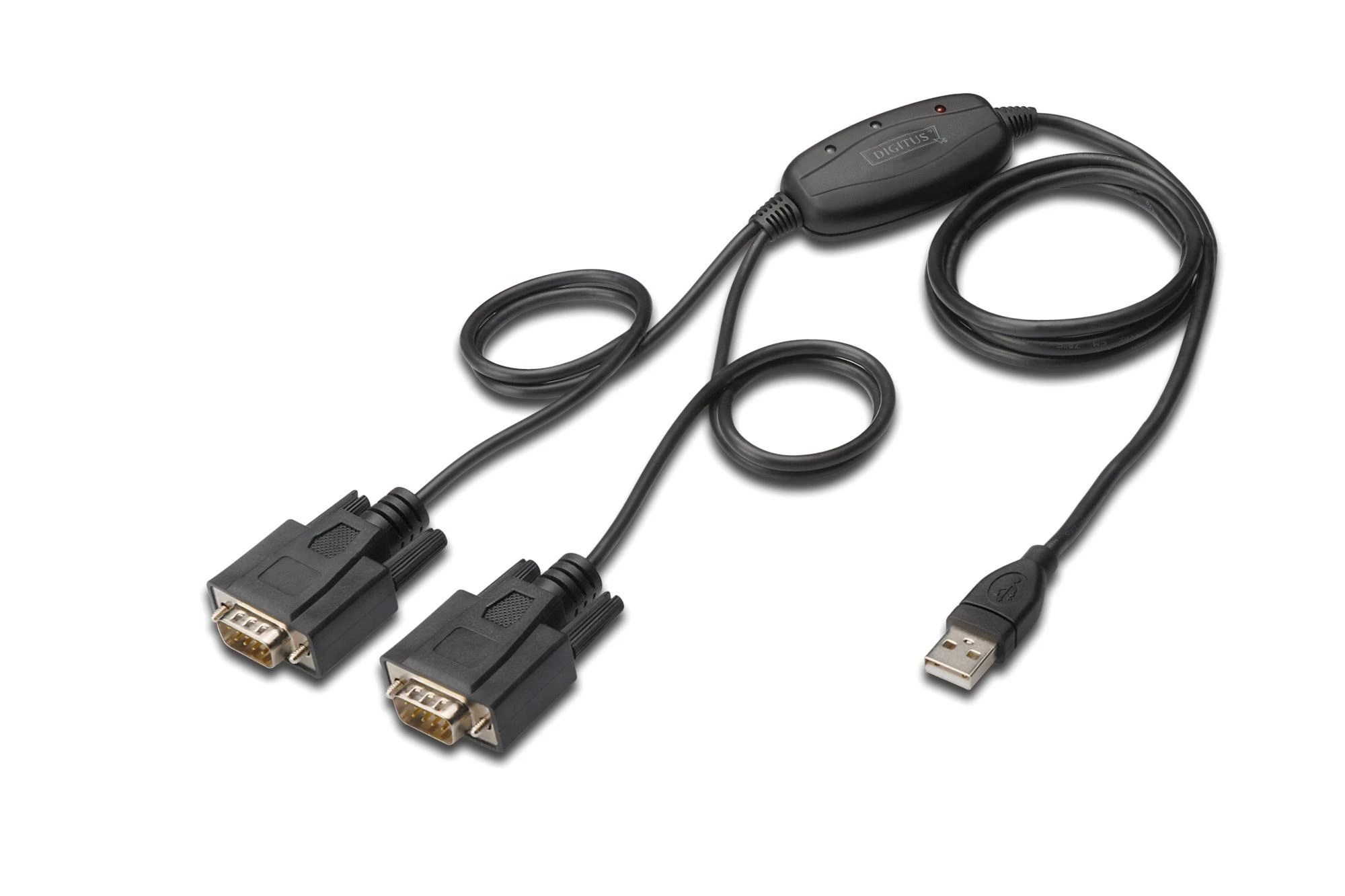 Assmann Electronic DIGITUS USB 2.0 iki RS232x2 kabelis 1,5 M mikroschemų rinkinys FT2232H