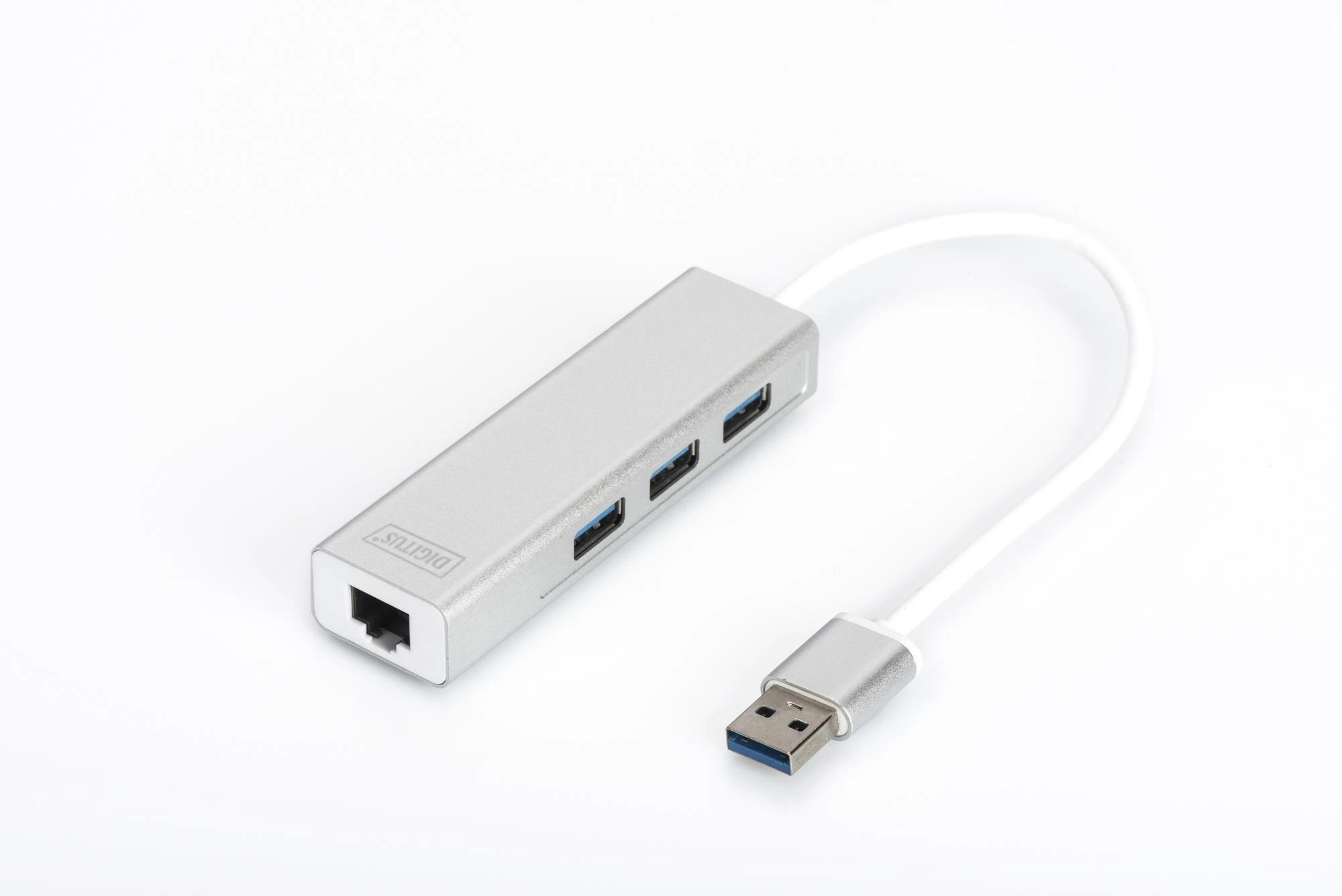 Assmann Electronic DIGITUS USB3.0 3 prievadų HUB & GLAN adapteriai 3xUSB A/F 1xUSB A/M 1xRJ45 LAN