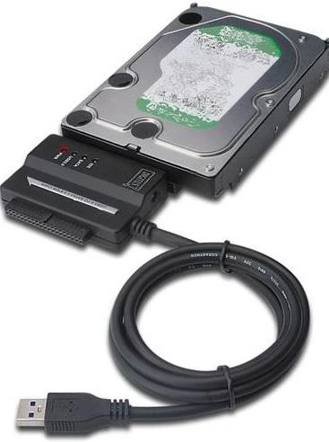 Assmann Electronic DIGITUS USB3.0 adapterio laidas prie SATA ir IDE, įskaitant maitinimo šaltinį 2,5" + 3,5" HDD + SSD