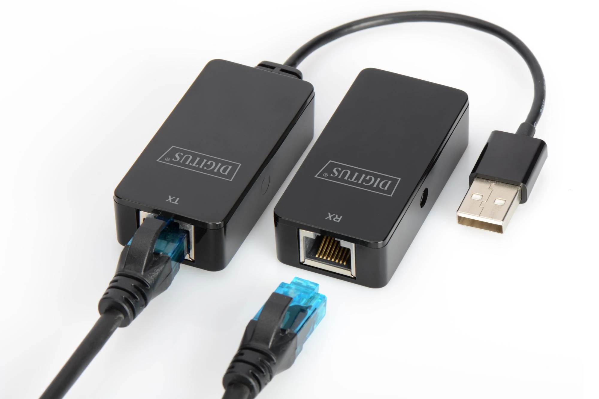 Assmann Electronic Assmann elektroninis DIGITUS USB 2.0 ilgintuvas Skirtas naudoti su Cat5/5e/6 kabeliu iki 50m