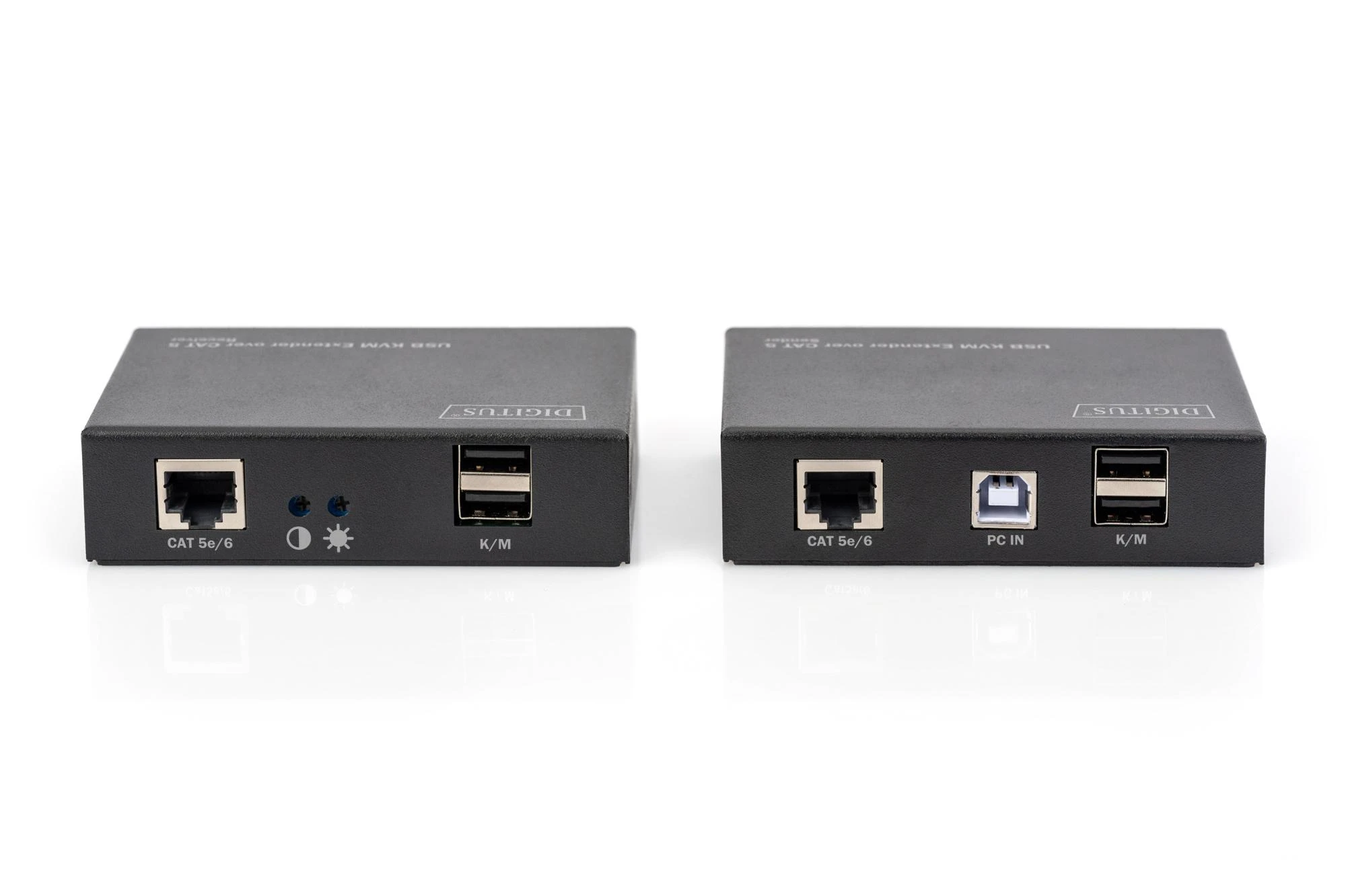 „Assmann Electronic DIGITUS DS-51201“ KVM ilgintuvas, USB, 1 vietinis + 1 nuotolinis, iki 200M CAT5 UTP, raiška 1920x1080, 60Hz