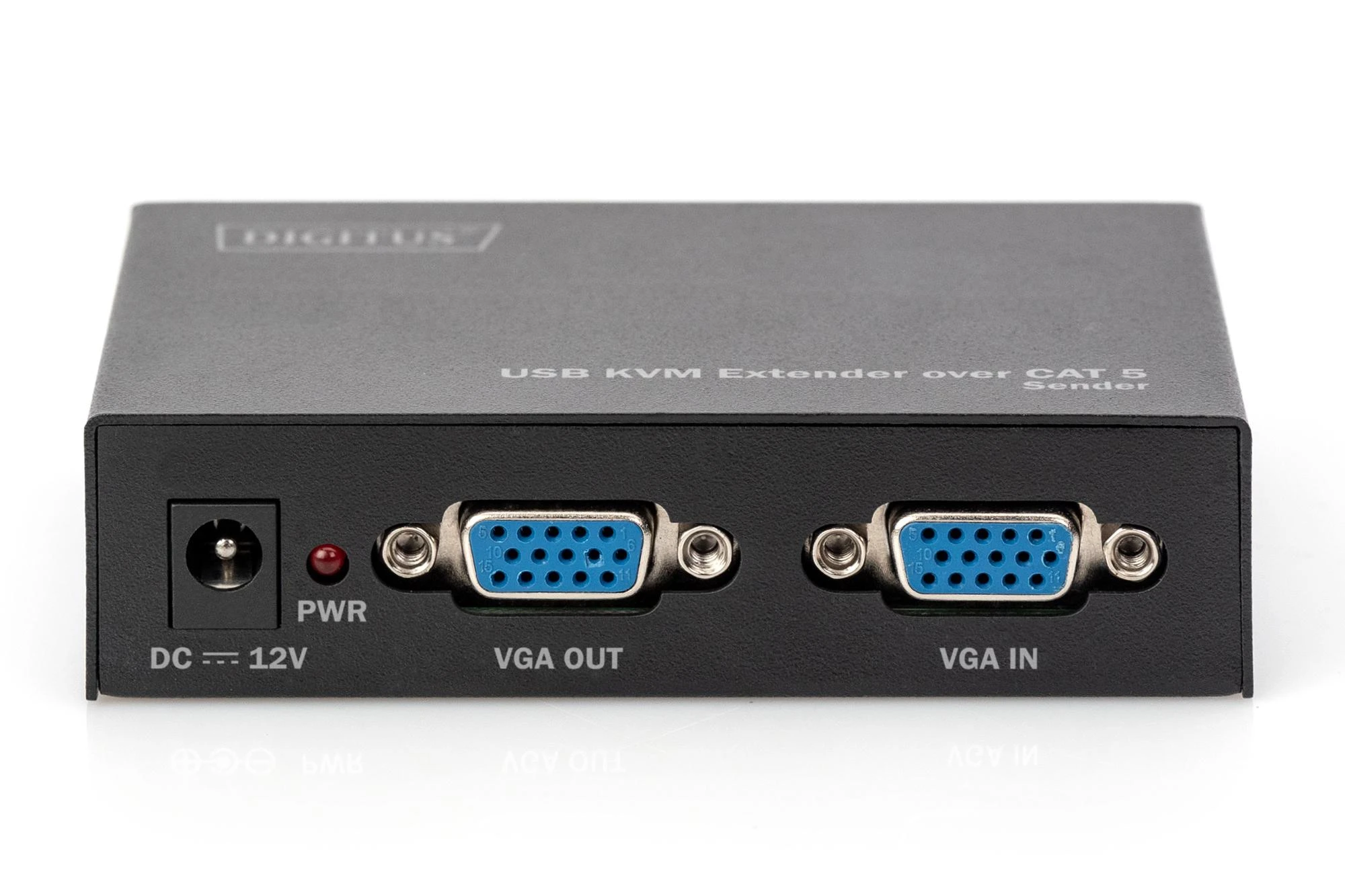 „Assmann Electronic DIGITUS DS-51201“ KVM ilgintuvas, USB, 1 vietinis + 1 nuotolinis, iki 200M CAT5 UTP, raiška 1920x1080, 60Hz