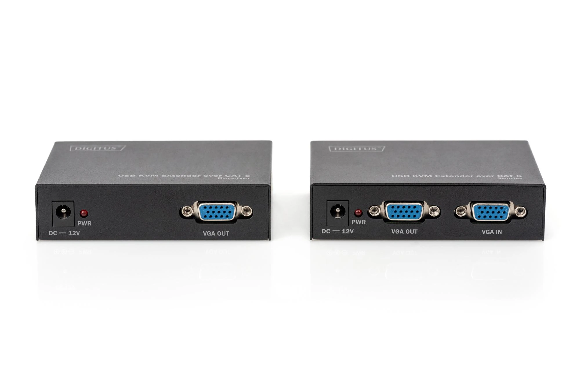 „Assmann Electronic DIGITUS DS-51201“ KVM ilgintuvas, USB, 1 vietinis + 1 nuotolinis, iki 200M CAT5 UTP, raiška 1920x1080, 60Hz