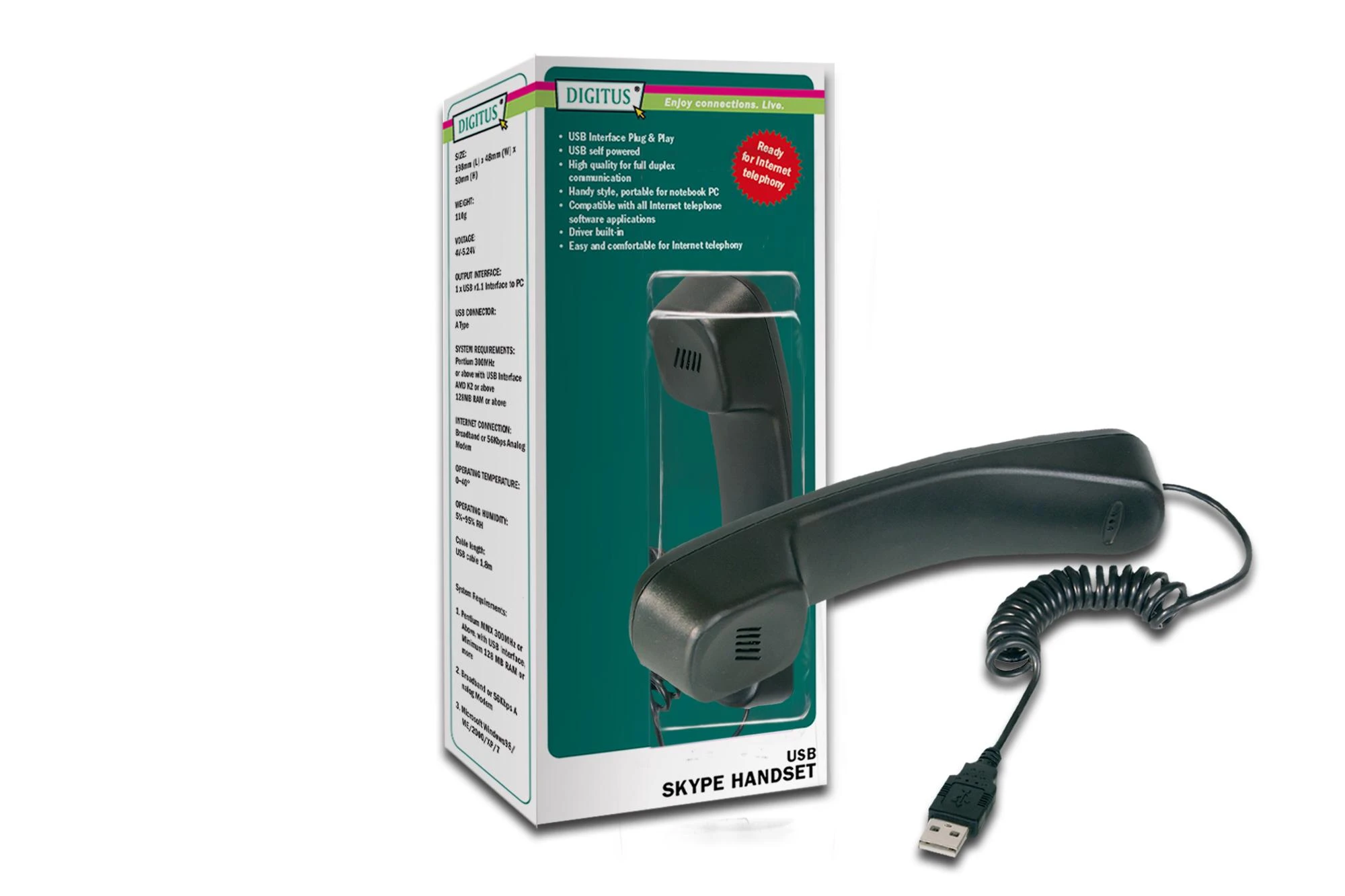 Digitus USB Telephone Handset | DA-70772