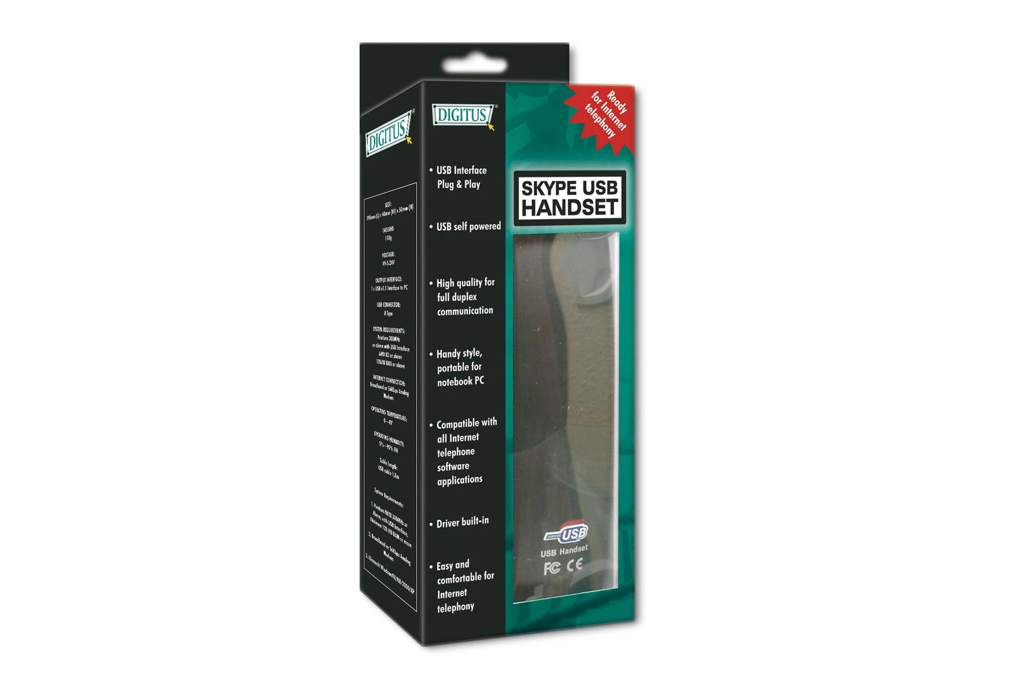 Digitus USB Telephone Handset | DA-70772