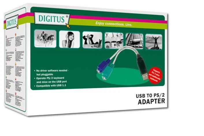 Digitus USB į PS2 adapteris pakuotėje