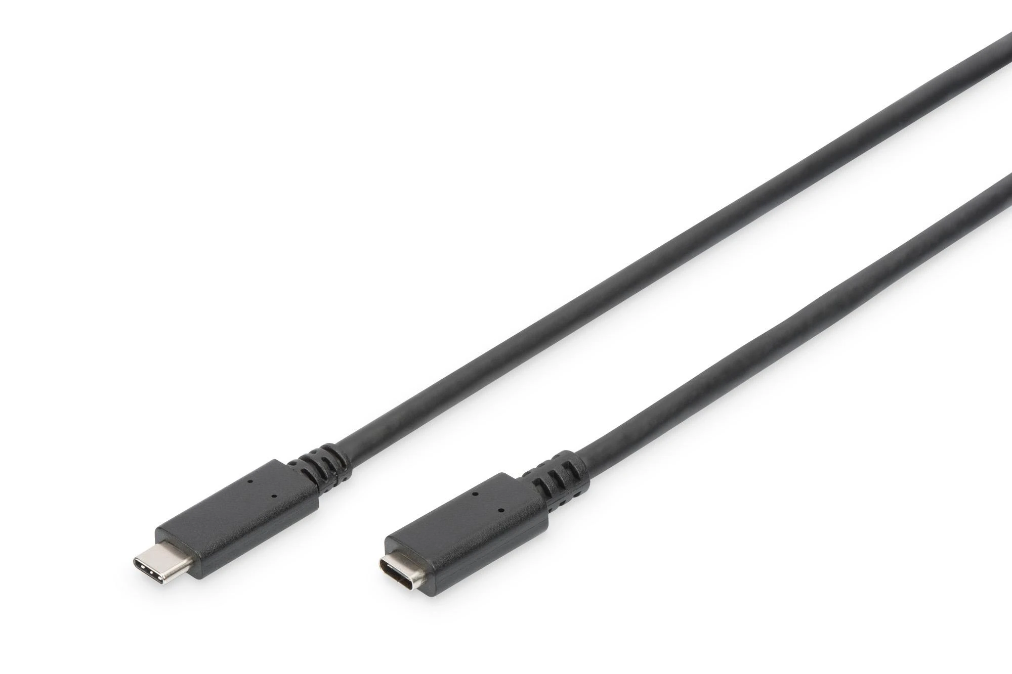 Assmann Electronic ASSMANN USB Type-C ilgintuvo kabelis, tipas C M F 0,7 m, visas funkcijas Gen2 5A 10GB 3.1 Versija CE bl