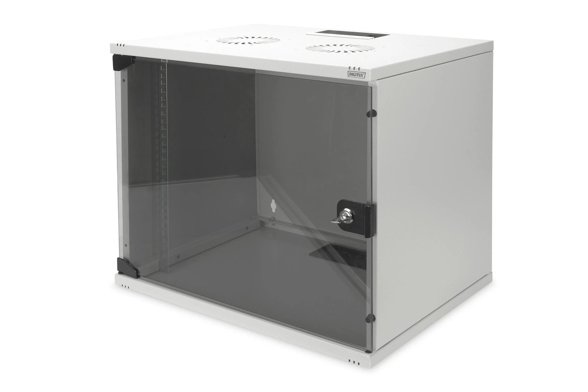 Assmann Electronic Assmann elektroninė DIGITUS sieninė spinta 19 colių 9HE RAL 7035 pilkas nemontuojamas be padėklo įsk. 8xsrews