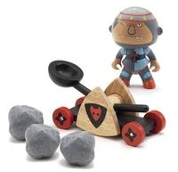 Djeco Arty Toys figūrėlės - Riteriai - Baldy ir jo katapulta ( DJ06731 )