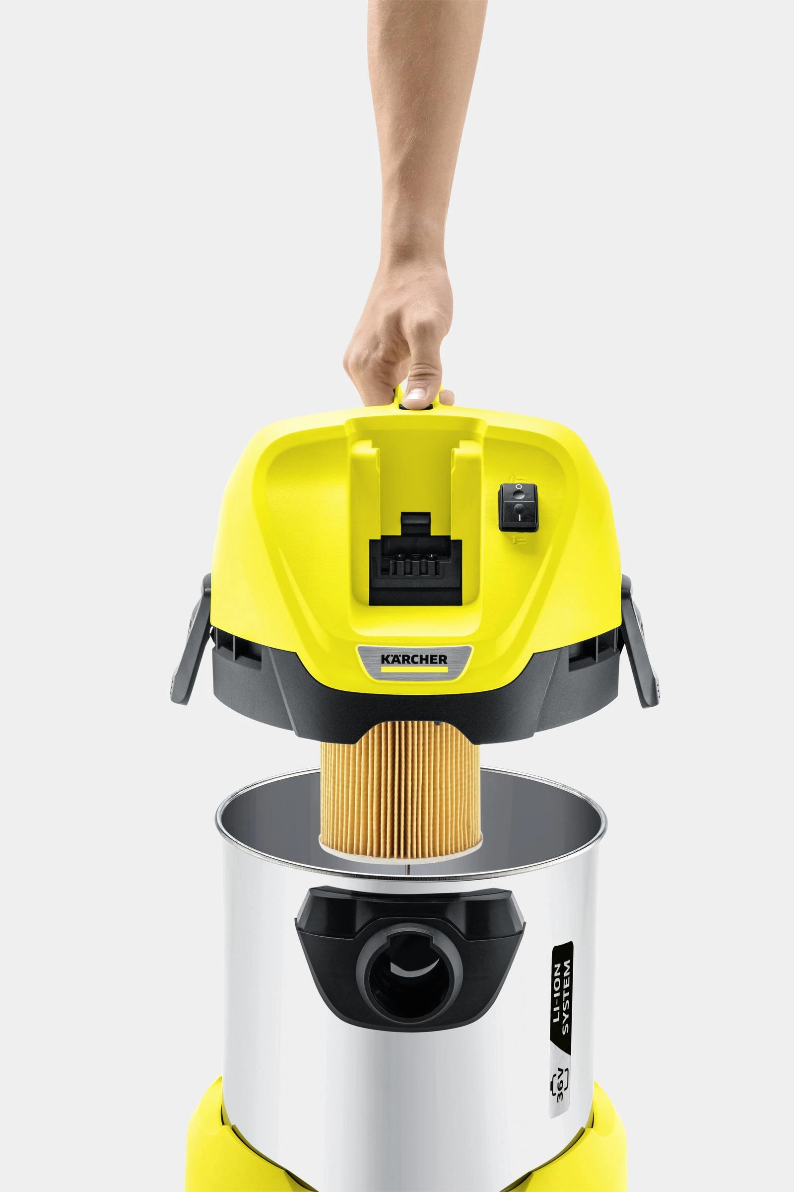Drėgno ir sauso valymo dulkių siurblys Kärcher WD 3 Battery Premium, be akumuliatoriaus ir kroviklio 1.629-950.0
