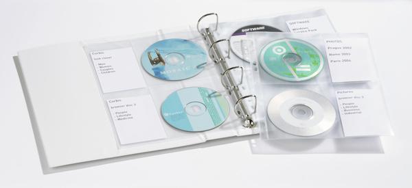 Durable Patvarus CD/DVD viršelis, šviesus, M, 10 vnt., permatomas