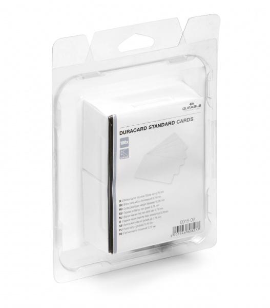 Durable DURABLE Duracard Plastikkarten Standard 100 Stück baltas