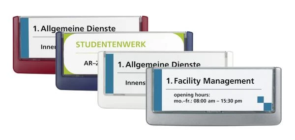 Laikiklis Staples Kabės DURABLE CLICK SIGN informacinis ženklas 149x52,5 mm, grafitas