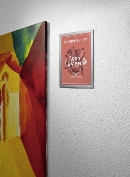 Plakatas Patvarus lipnus rėmelis A4 DURABLE DURAFRAME WALLPOPER 484323 sidabrinė jautriems paviršiams / pvz., tapetams / medienai (484323)