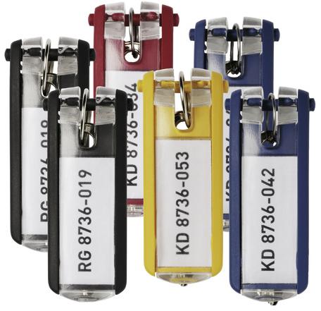 Staples Kabės DURABLE KEY CLIP geltona raktų pakabukas, pakuotėje 6 vnt.
