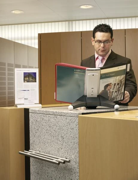Reklaminis stovas DURABLE SHERPA, 10 įmaučių, pastatomas
