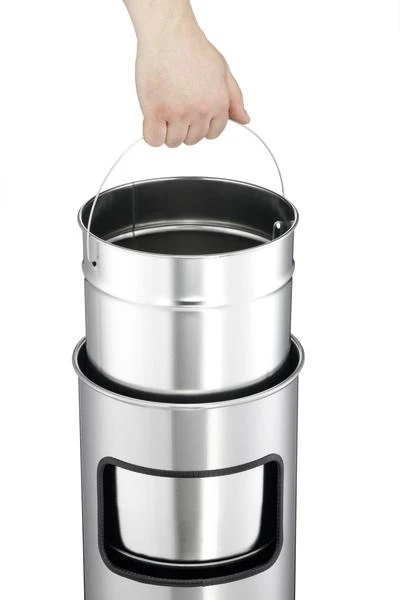 Šiukšliadėžė Durable popielnica 17L sidabrinė (333223)