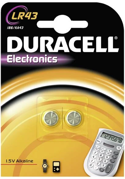 Duracell LR43 Vienkartinė baterija SR43 Šarminis