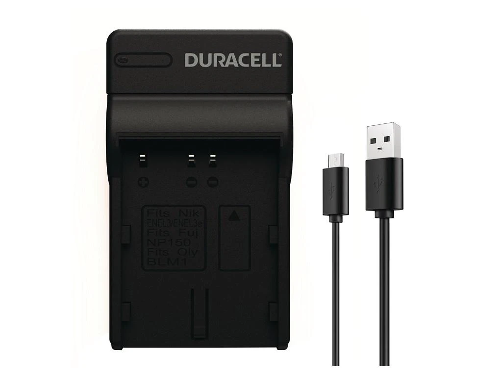 „Duracell“ įkroviklis su USB laidu, skirtas DRNEL3/EN-EL3/EN-EL3a