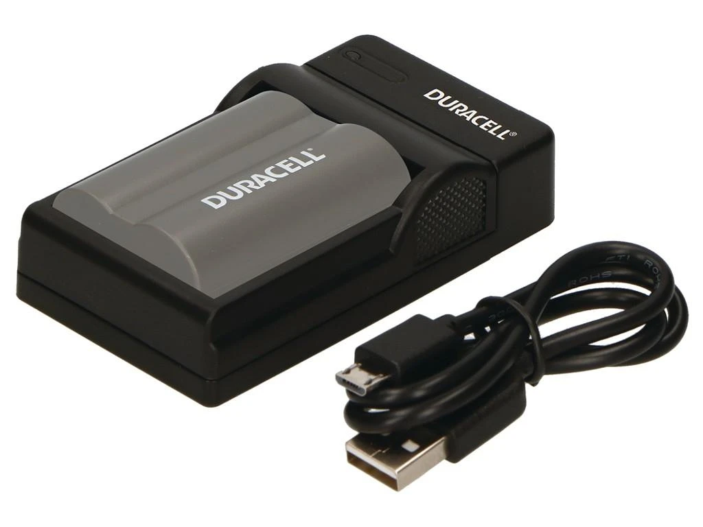 „Duracell“ įkroviklis su USB laidu, skirtas DRNEL3/EN-EL3/EN-EL3a
