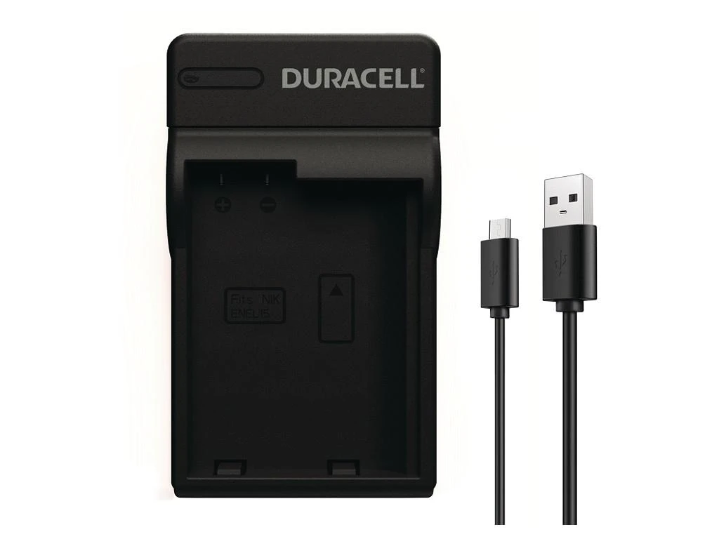 Duracell įkroviklis su USB laidu, skirtu DRNEL15/EN-EL15