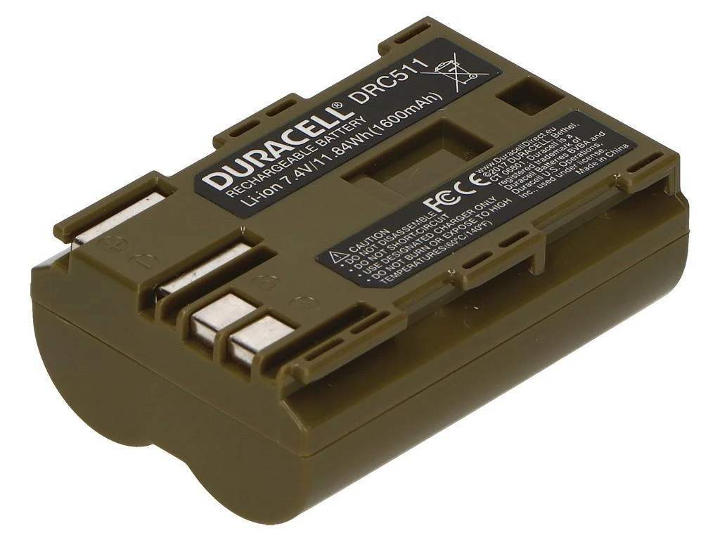Baterija Duracell DRC511 7,4V 1600mAh ličio jonų - Canon BP-508 / BP-511 / BP-511A / BP-512 / BP-514,
