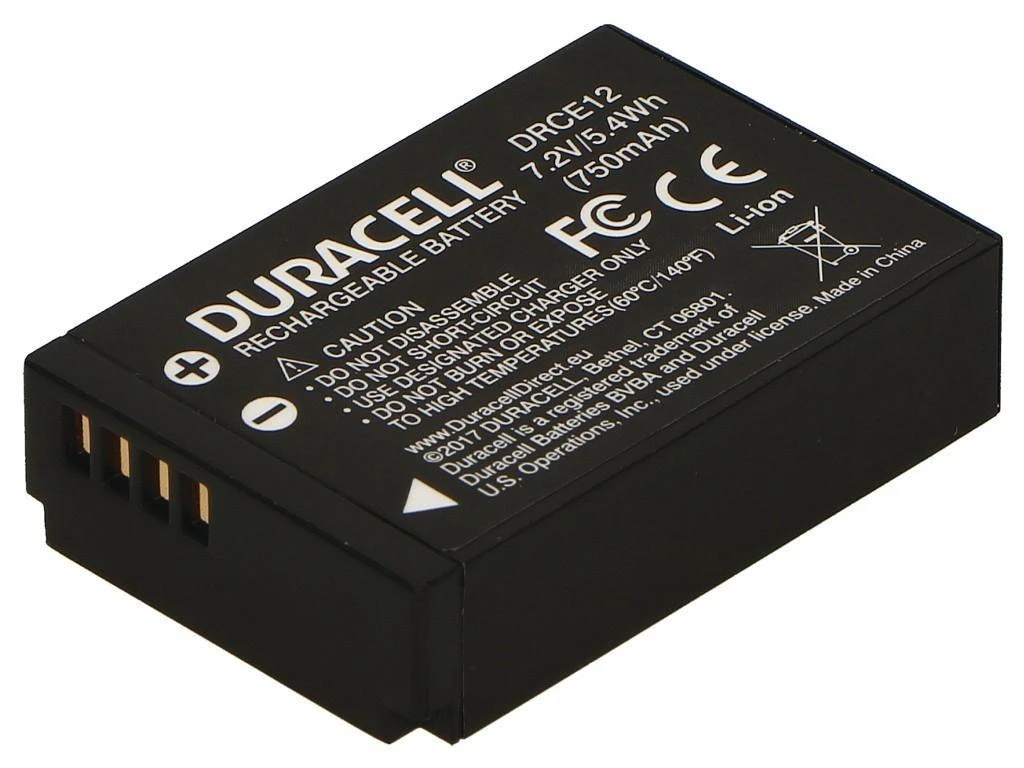 Duracell DRCE12 kameros / vaizdo kameros su vaizdo magnetofonu baterija Ličio-jonų (Li-Ion) 750 mAh