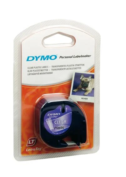 Dymo Label 12267 Skaidri/Juoda 12mm (S0721530), juostelė