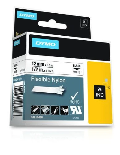 Dymo Nailoninė juostelė RHINO 12MMx3.5M, BALTA