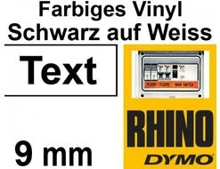 Dymo Vinilinė juostelė RHINO 9MMx5.5M, JUODA/BALTA