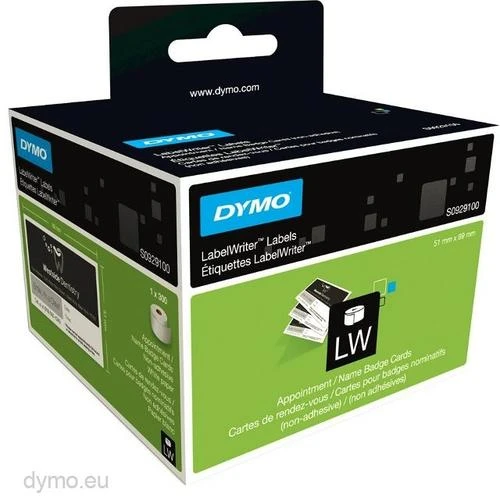 DYMO LW - Appointment / Name Badge Cards - 51 x 89 mm - S0929100 Balta Nelipni spausdintuvo etiketė