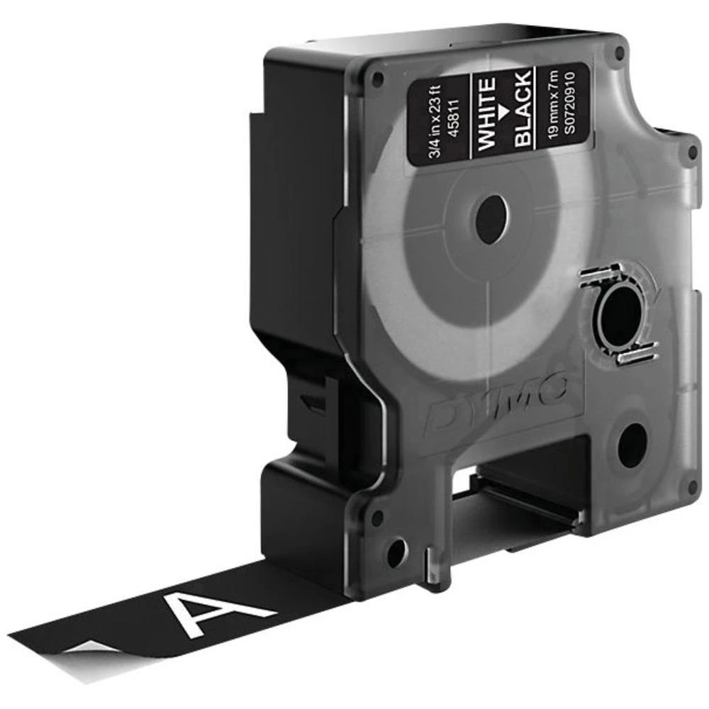 D1, žymėjimo juosta, 19mm, baltas tekstas ant juodo juostos, 7m - 45811 DYMO / S0720910