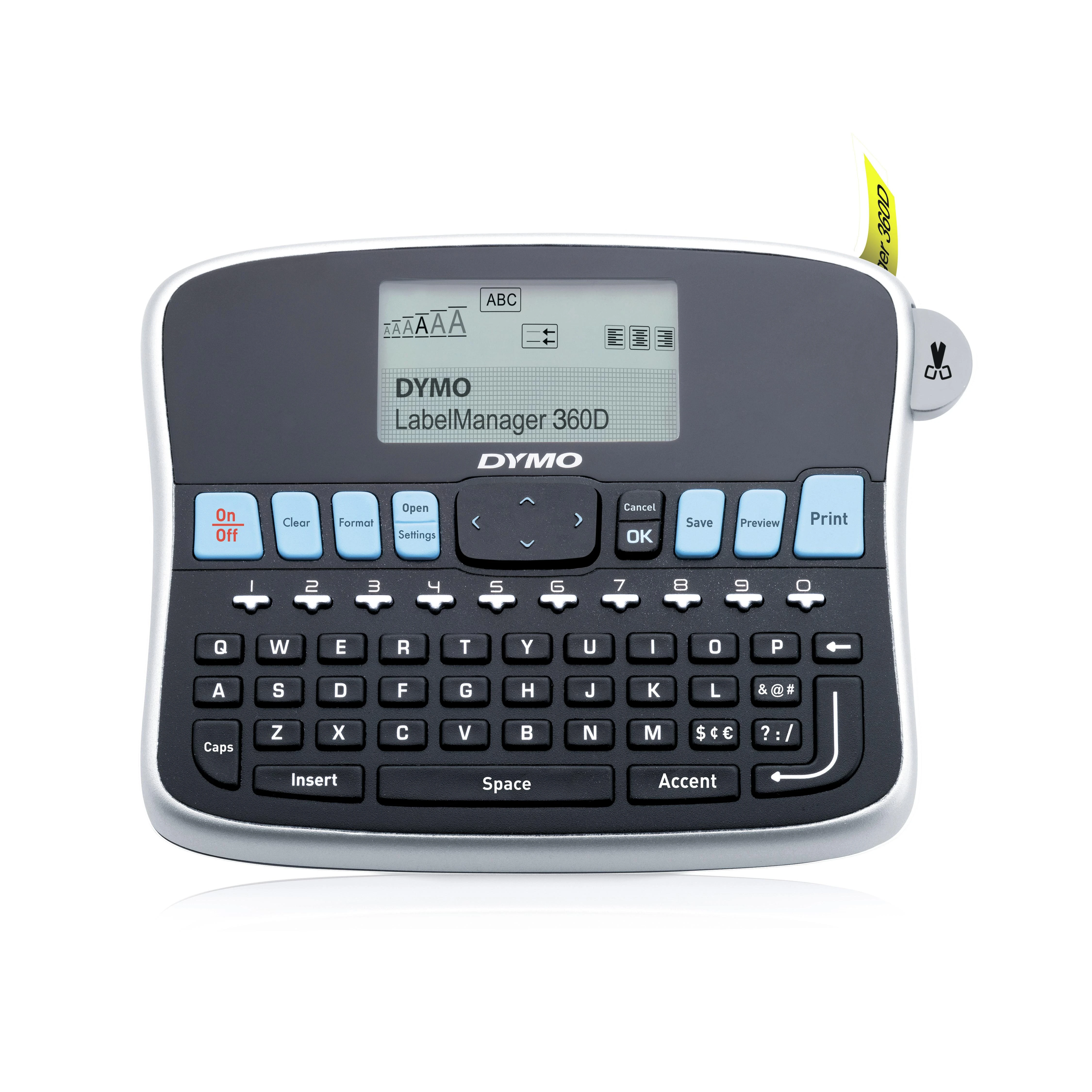 Spausdintuvas DYMO LabelManager 360D;QWERTZ klaviatūra - D1;etiketės iki 19 mm (S0879520)