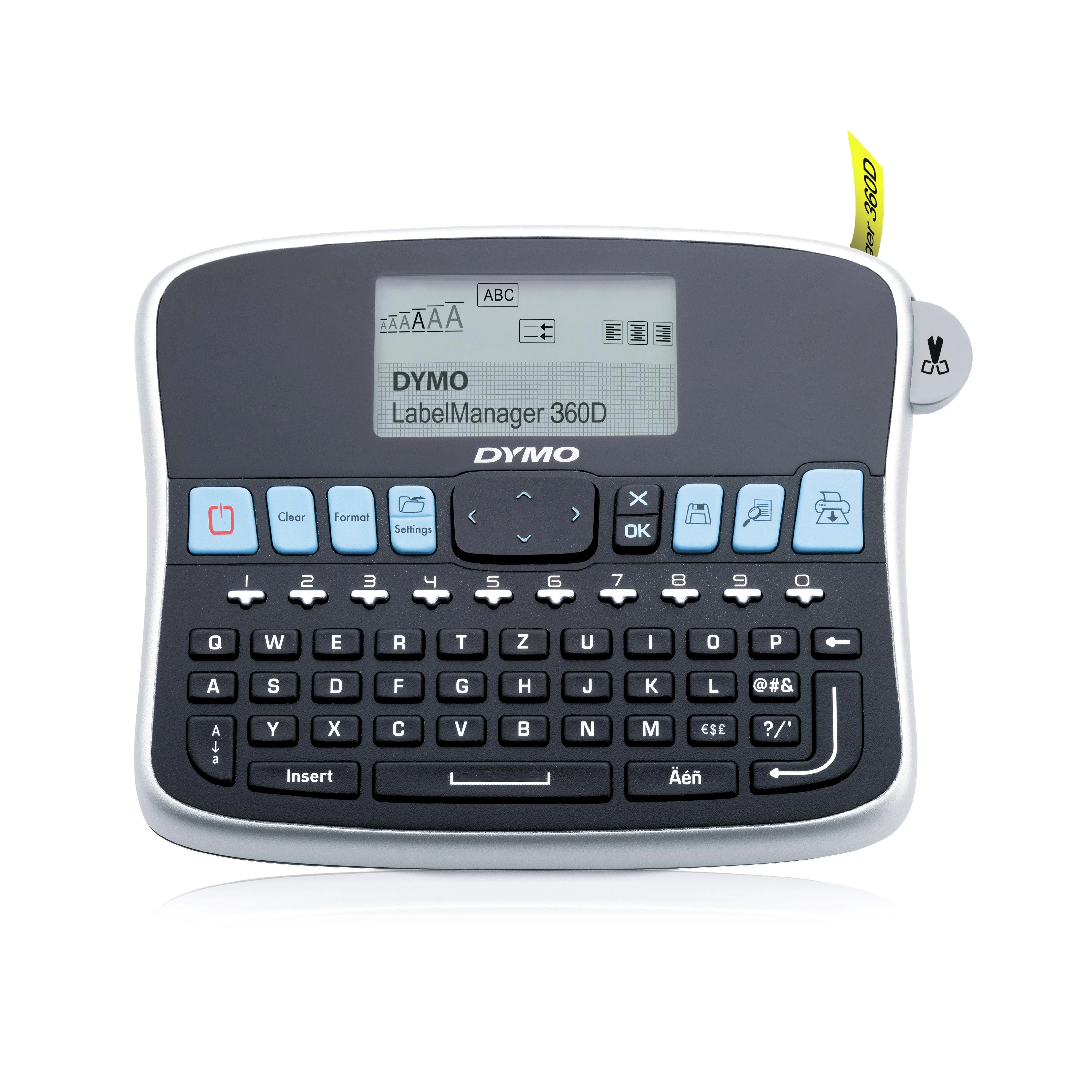 Spausdintuvas DYMO LabelManager 360D;QWERTZ klaviatūra - D1;etiketės iki 19 mm (S0879520)