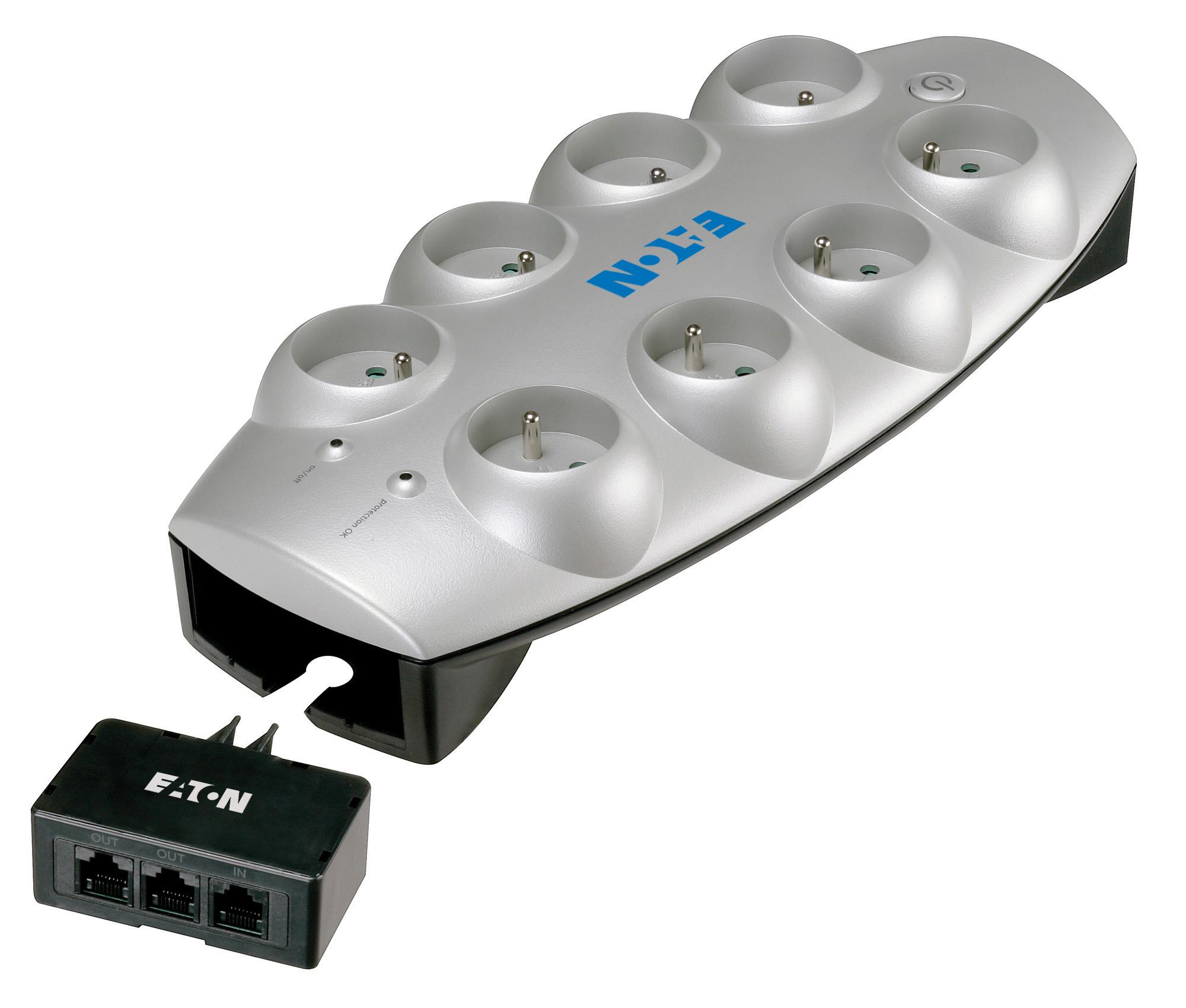 Eaton PB8TUD viršįtampių ribotuvas 8 AC išvestis(ys / čių) 220 - 250 V Juoda, Balta 1,5 m