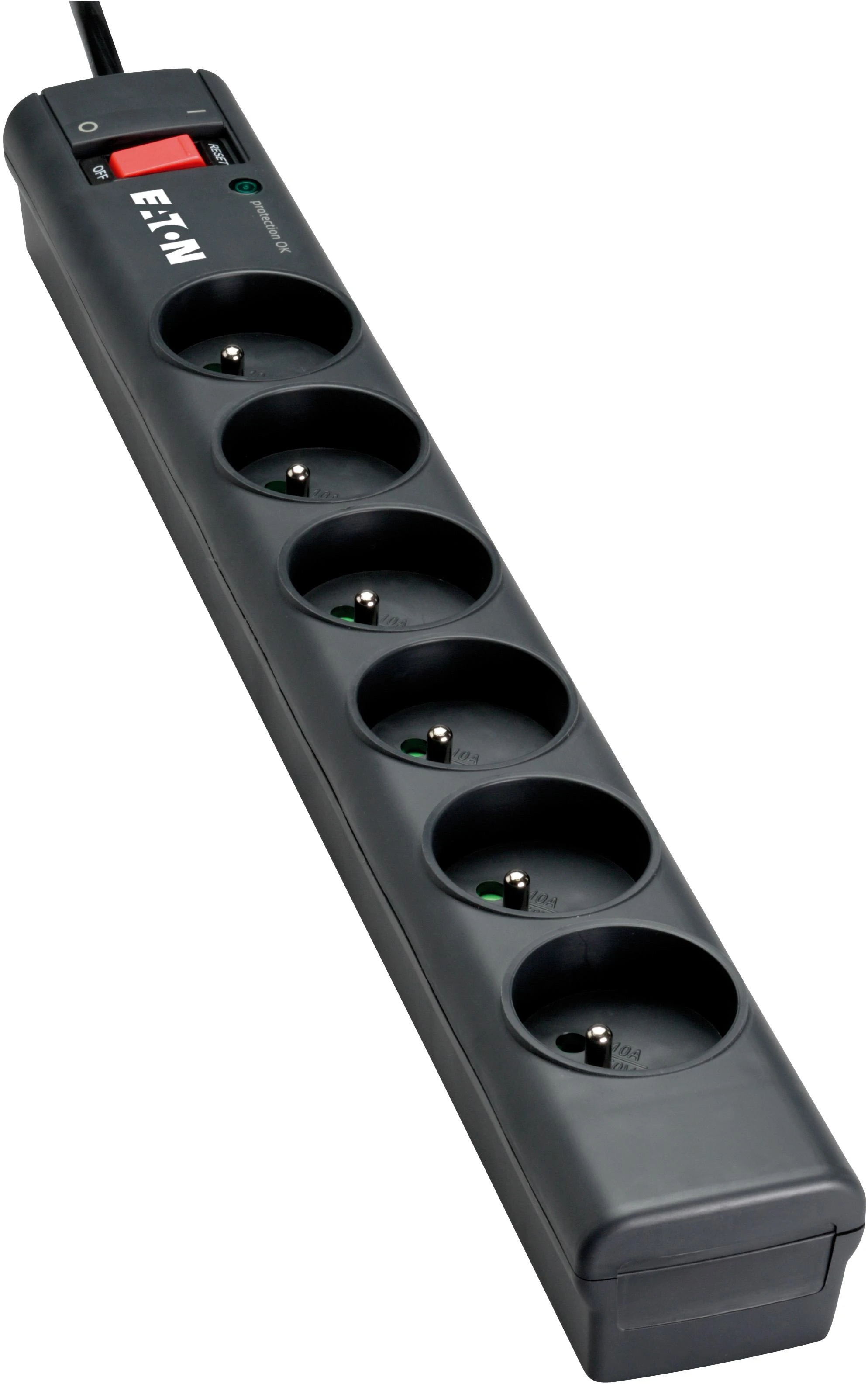 Eaton PS6D viršįtampių ribotuvas 6 AC išvestis(ys / čių) 220 - 250 V Juoda, Balta 1 m