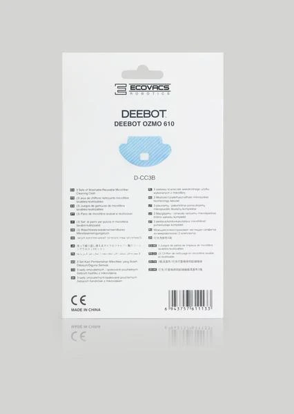 Ecovacs grindų valymo roboto šluostės skirtos OZMO 610/601, 3 vnt