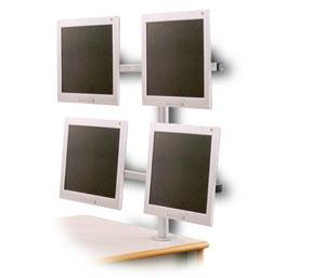 Laikiklis Edbak 19”-27” Quad-LCD Desk Mount, c:Juodas