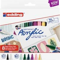Akrilinių žymeklių rinkinys Edding Starter, 8vnt.
