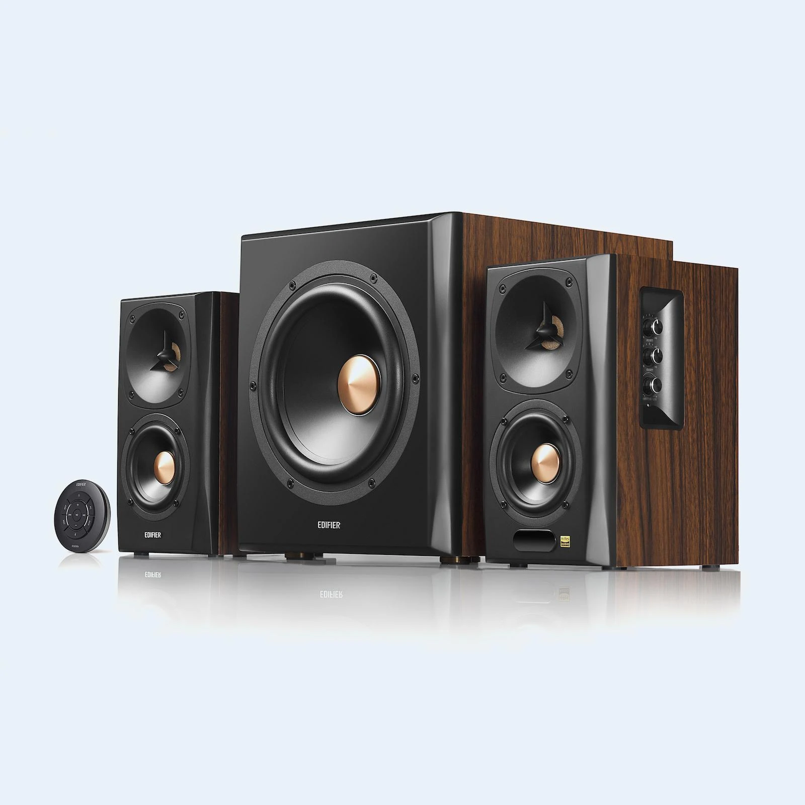 Kolonėlės Edifier S360DB 2.1, Rudos spalvos