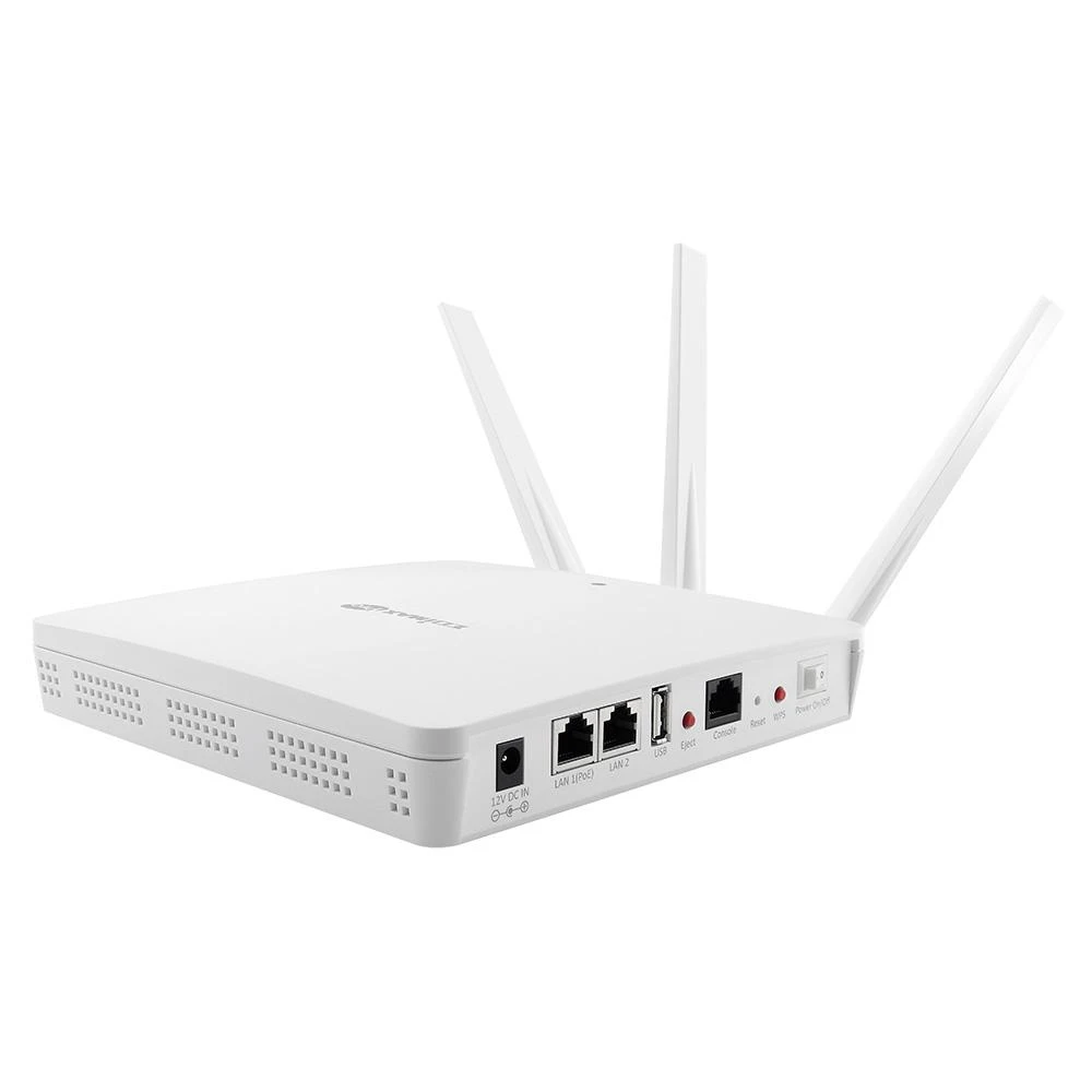 Edimax Wall-Mount Access Point WAP1750 802.11ac, 2.4GHz/5GHz GHz, 450+1300 Mbit/s, 10/100/1000 Mbit/s, Ethernet LAN (RJ-45) jungtys 2, PoE įėjimas/išėjimas, 3x išorinis