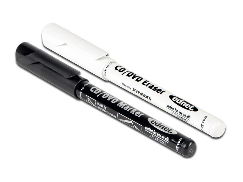 Ednet Multi Media Markers 2pcs, juodas and Eraser, 64081
