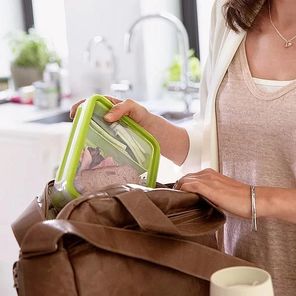 Emsa Clip&Go Brunchbox 518099 1,2l Skaidrus/Žalias
