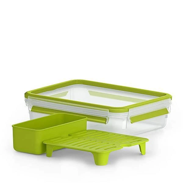 Emsa Clip&Go Brunchbox 518099 1,2l Skaidrus/Žalias
