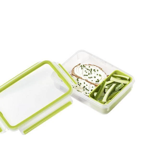 Emsa Clip&Go Brunchbox 518099 1,2l Skaidrus/Žalias