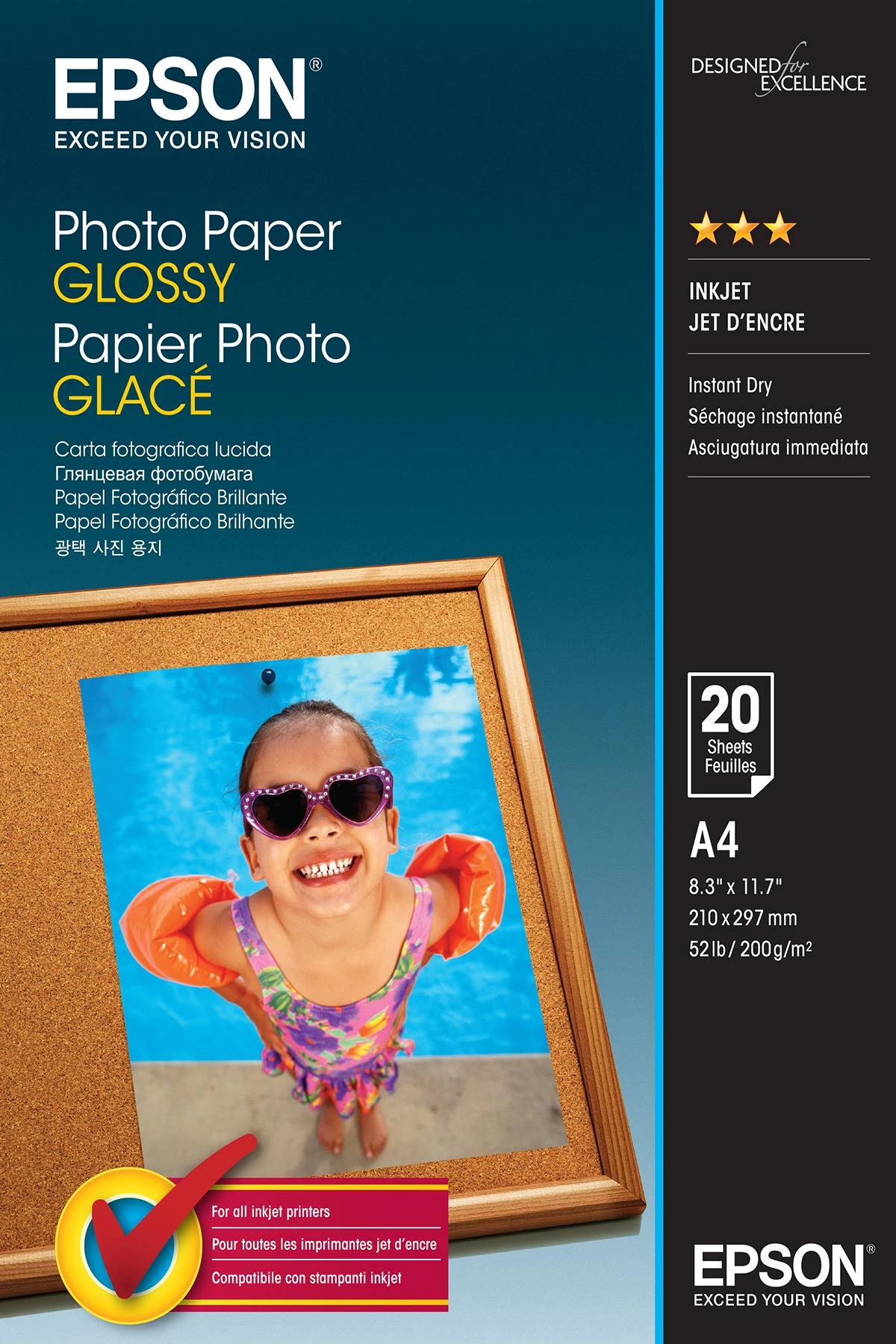 EPSON Photo Paper Glossy A4 20 lapų