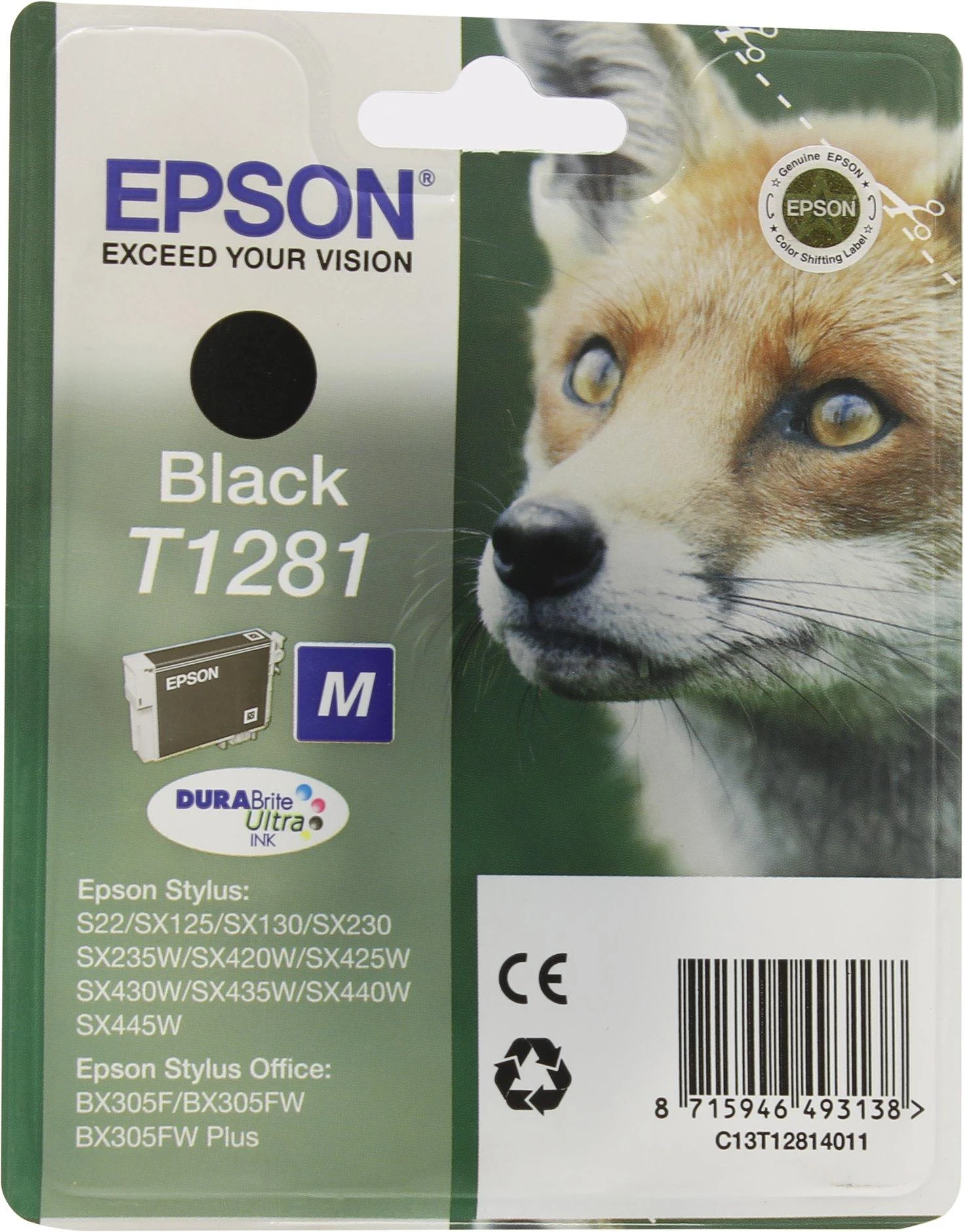 Epson Fox T1281 Originalus Juoda 1 vnt