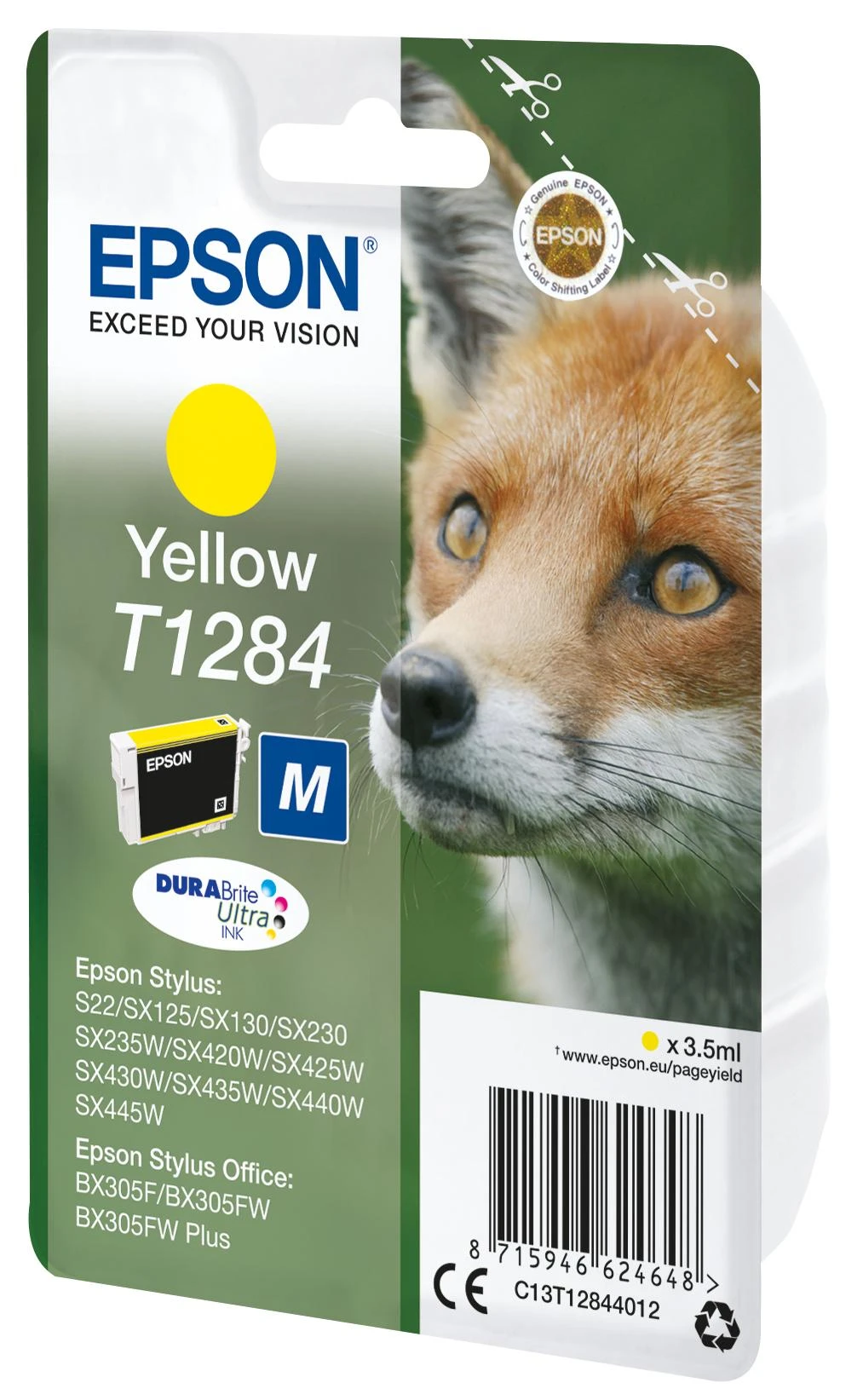 Epson T1284 rašalo kasetė, Geltona