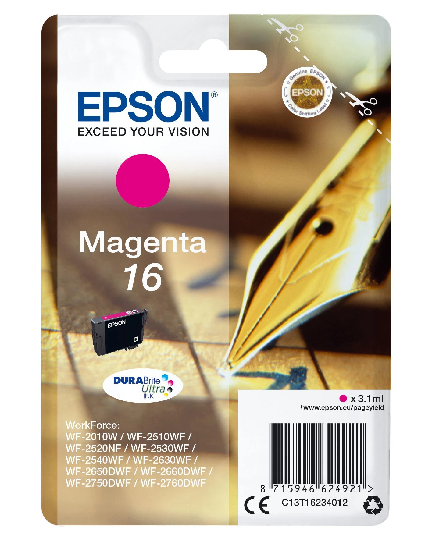 Epson Ink No.16 Magenta LC (C13T16234010) 3,1 ml